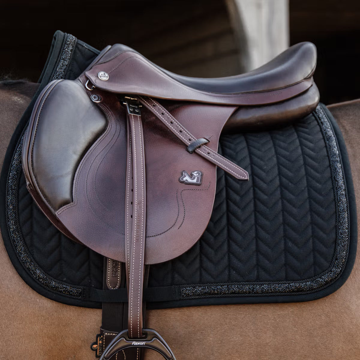 Jump Saddle Pad Glitter Stone - Black