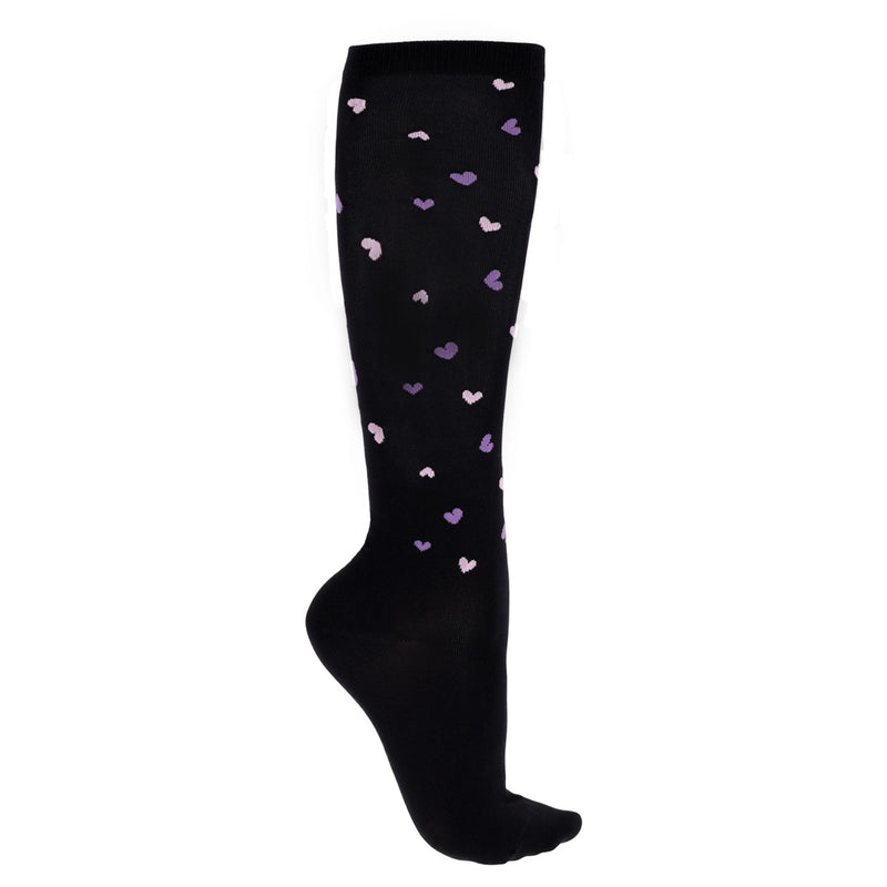 Knee Stockings Lize 2 Pack - Black/Violet