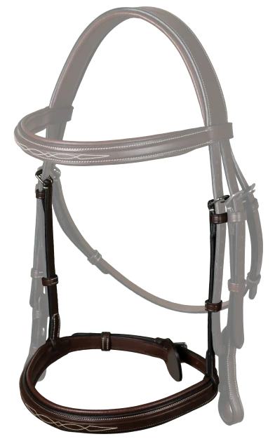 US Jumping Cavesson Noseband - Brown