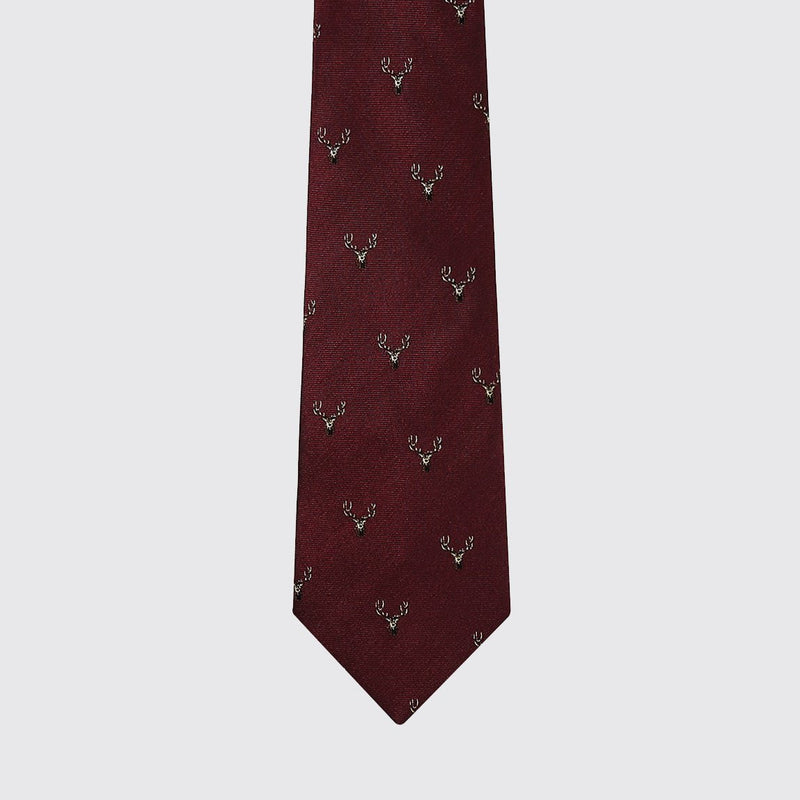 Avalon Silk Woven Tie - Merlot