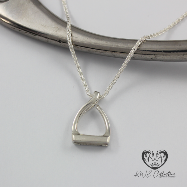 Sterling Silver Medium Jump Stirrup Pendant
