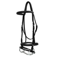Shaped Raised Padded Bridle - Black