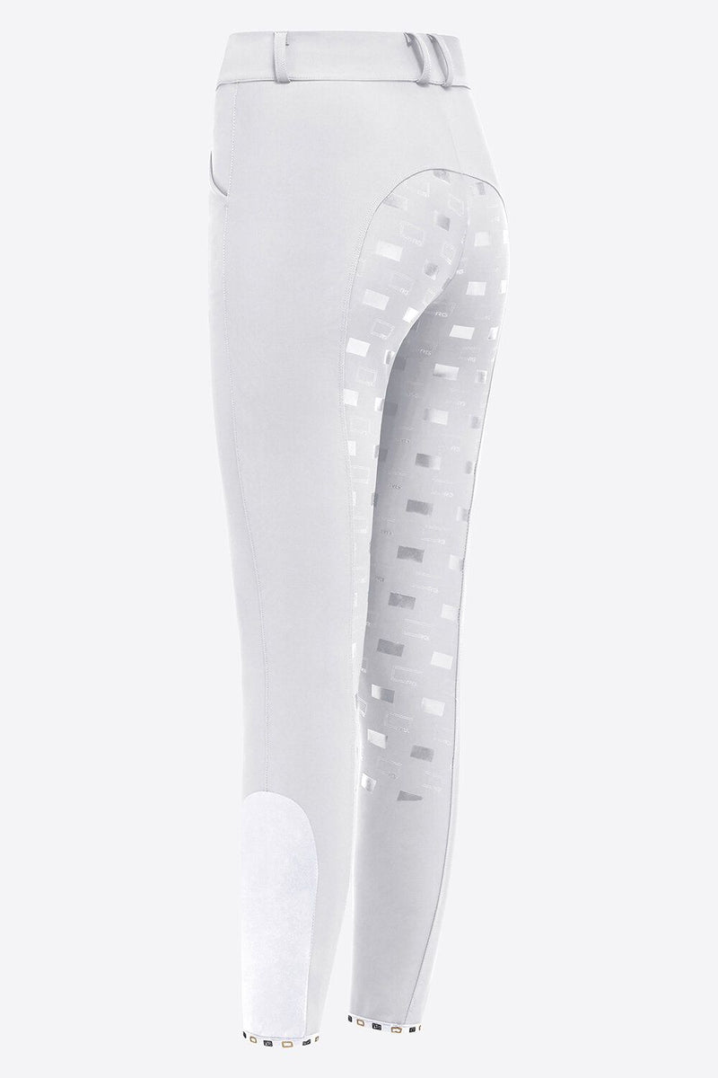 Woman's High Waist Full Grip Breeches - White