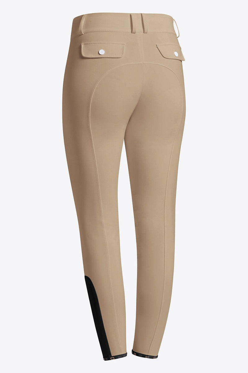 Woman's High Waist Pocket Breeches - Beige