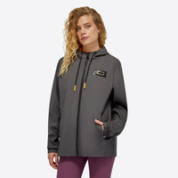 Waterproof Nylon Hooded Jacket - Graphite Grey