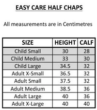 Easy-Care Half Chaps - Black