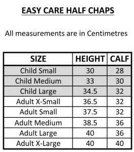 Easy-Care Half Chaps - Black