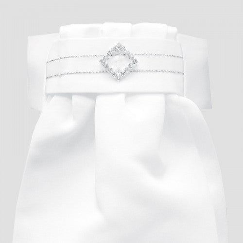Deluxe Ready-Tied Stock Diamante Diamond White