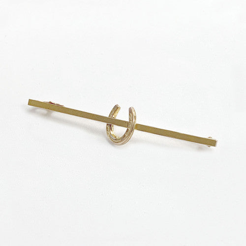 Horseshoe Stock Pin - Gold