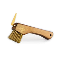 Copper Bristle Wooden Handle Hoof Pick