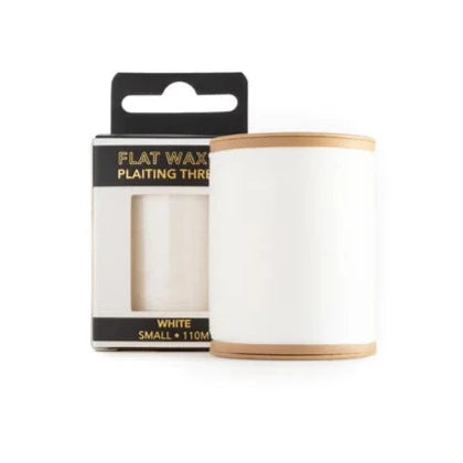 Flat Waxed Thread Roll - White