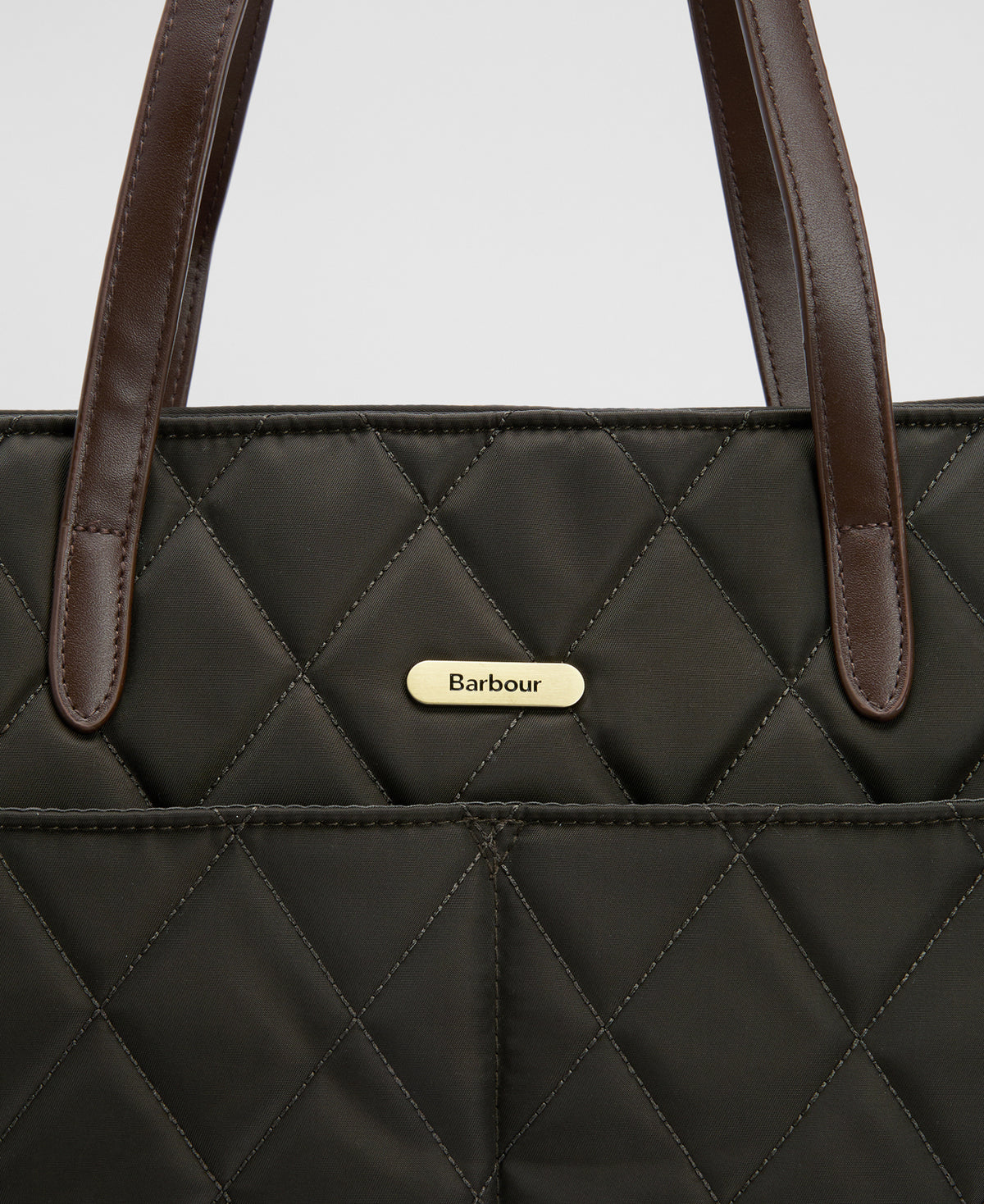 Quilted Tote Bag - Olive