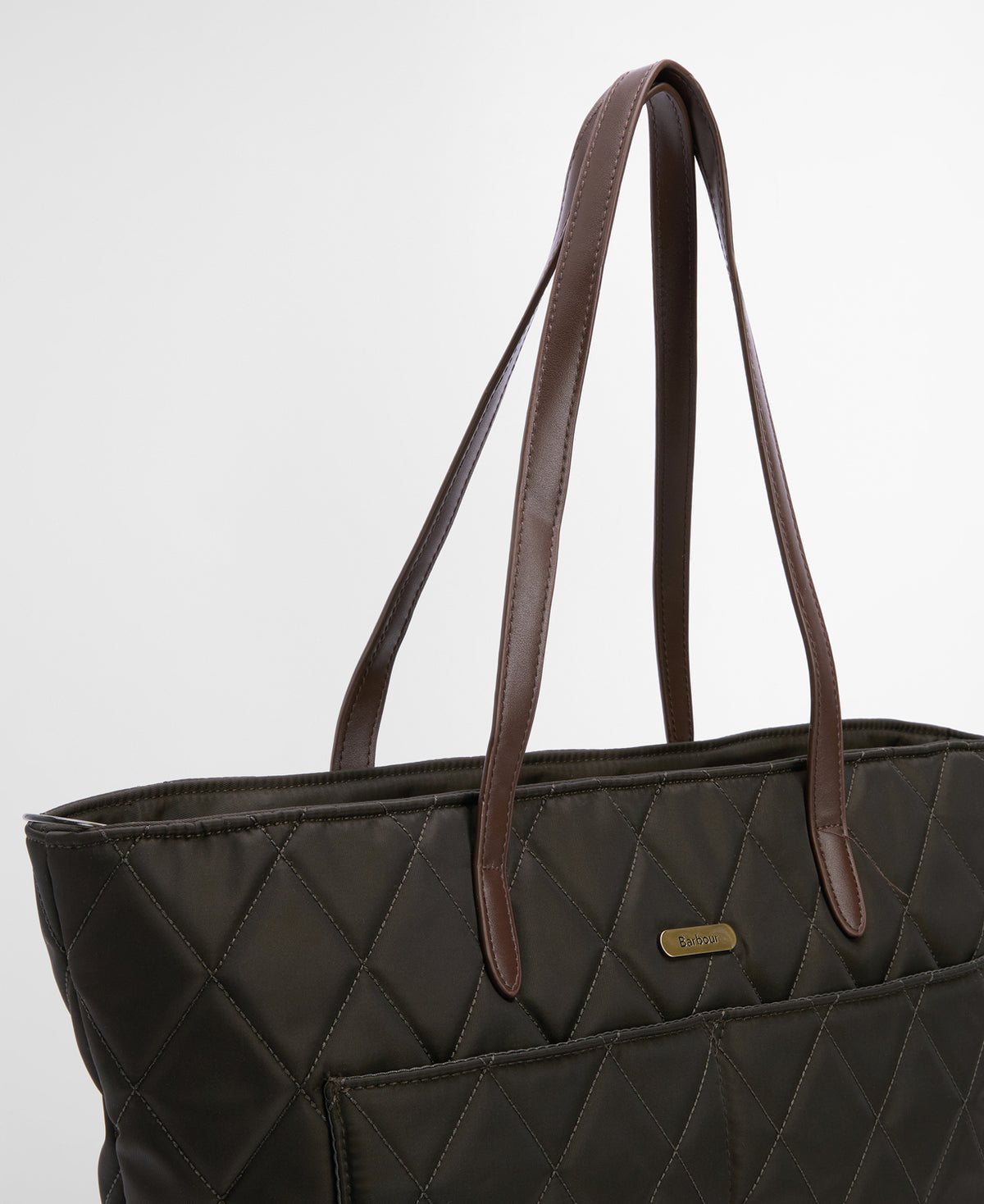 Quilted Tote Bag - Olive
