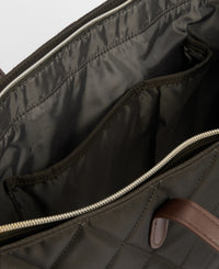 Quilted Tote Bag - Olive