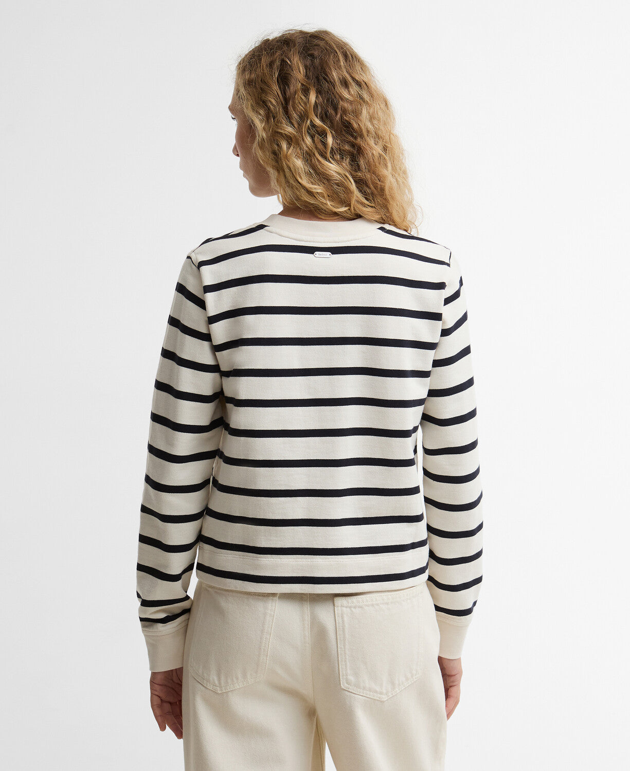 Aylesby Striped Sweatshirt - Cloud/Dark Navy Stripe