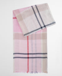 Abigail Tartan Scarf - Cherry Blossom