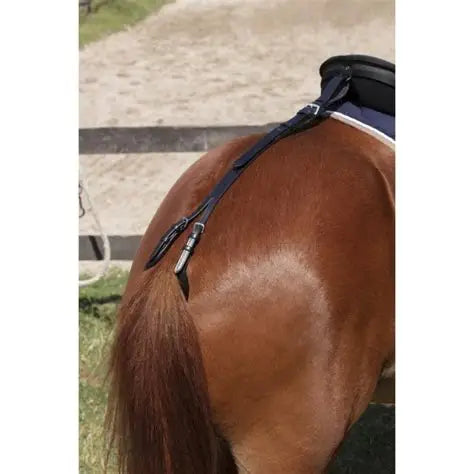 Crupper Leather - Black Pony