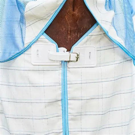 Breeze Combo Scrunch Neck - White/Blue/Lemon