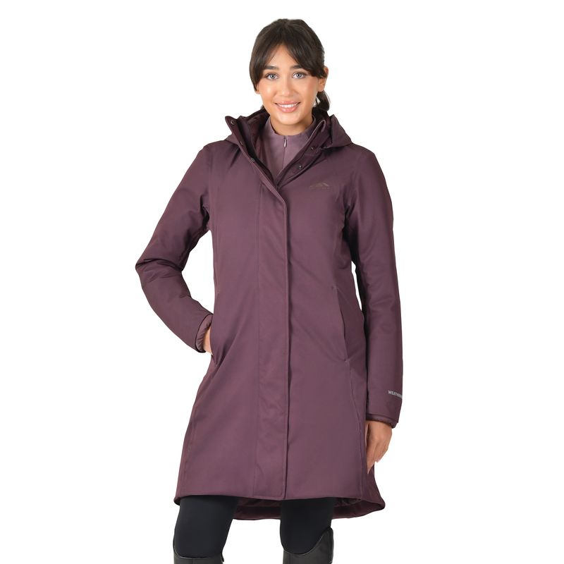 All Purpose Waterproof Longline Equestrian Jacket - Mulberry