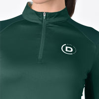 Breathable Long Sleeve Riding Top - Dark Emerald Green