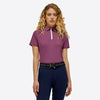 Short Sleeve Zip Training Polo - Berry