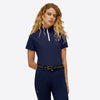 Short Sleeve Zip Training Polo - Royal Blue