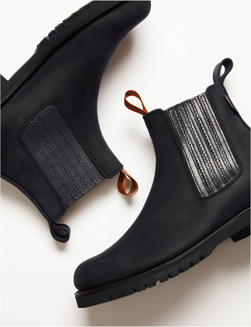 Oscar Leather Boot - Black/Gunmetal