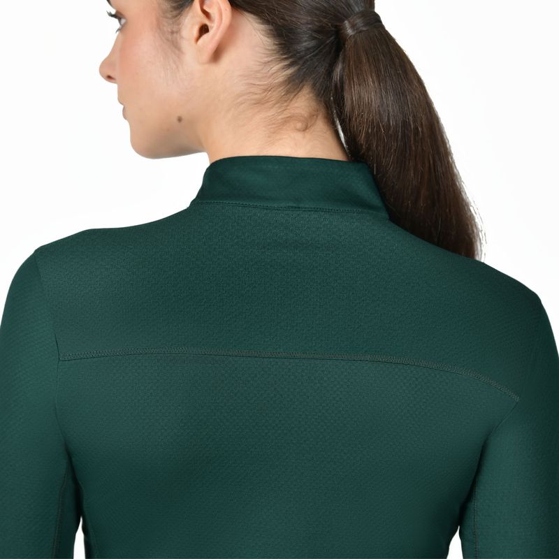 Breathable Long Sleeve Riding Top - Dark Emerald Green