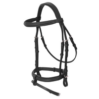 Shaped Hanoverian Bridle - Black