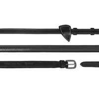 Working 1/2" Rubber Reins - Black Full