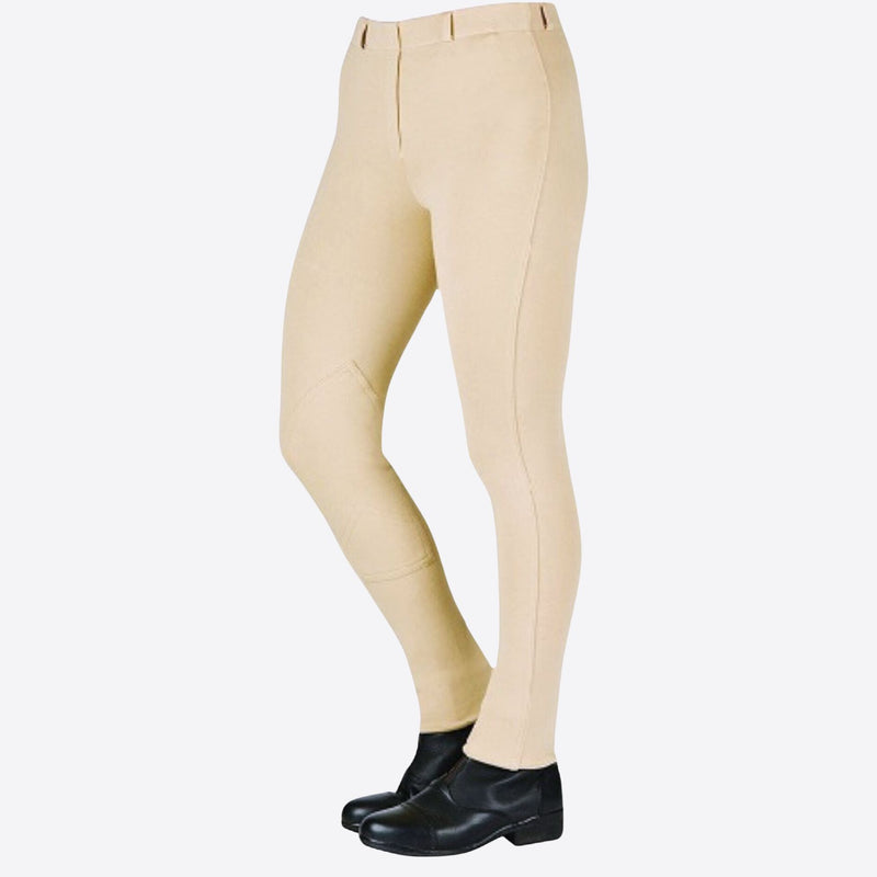 Ladies Cotton Pull On Jodhpurs - Beige