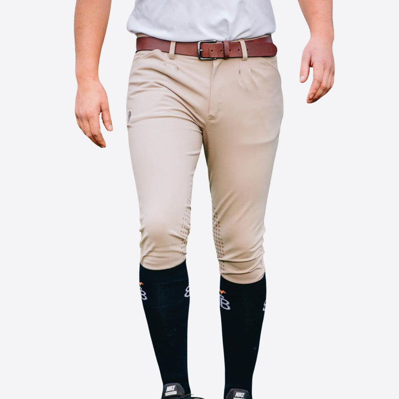 Men's Box Pleat Competition Breeches - Beige