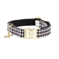 Pied-de-Poule Dog Collar - Black