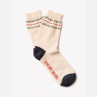 Lambswool Socks - Camel/Navy