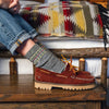 Lambswool Socks - Charcoal/Yellow/Moss/Red