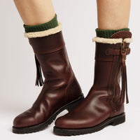 Midcalf Lined Tassel Boot - Conker