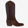 Goldie Embroidered Cowboy Boot - Bitter Chocolate