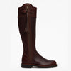 Long Leather Tassel Boot - Conker
