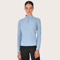 Brushed Long Sleeve Riding Top - Blue Fog
