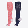 Knee Stockings Jaily 2 Pack - Evening Blue/Pink