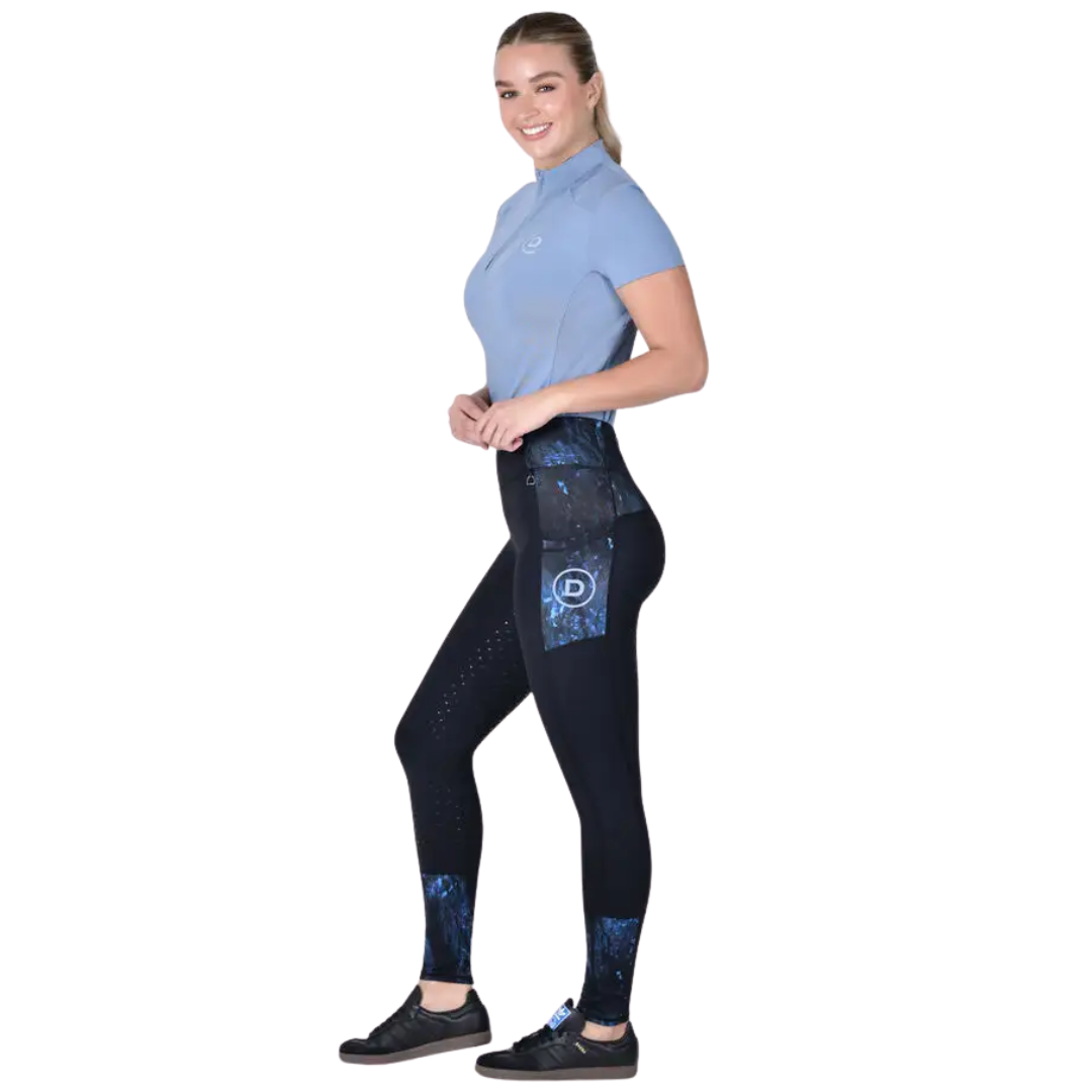 Form Riding Tights - Black/Blue Terrain