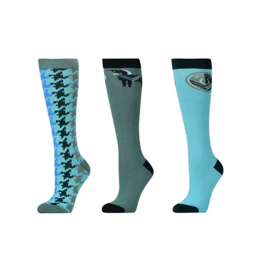 Adult 3 pack Socks - Light Mint Nordic Emblem