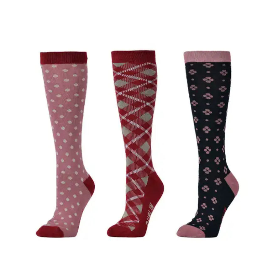 Adult 3 pack Socks - Dusty Rose Trio