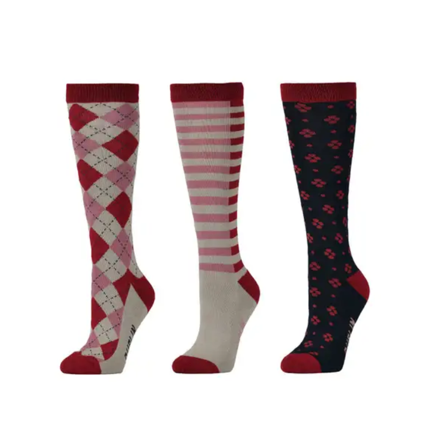 Adult 3 pack Socks - Cabernet Trio