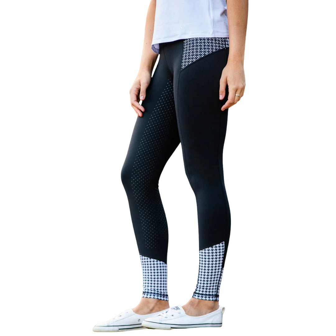 Performance Tights - Black Houndstooth