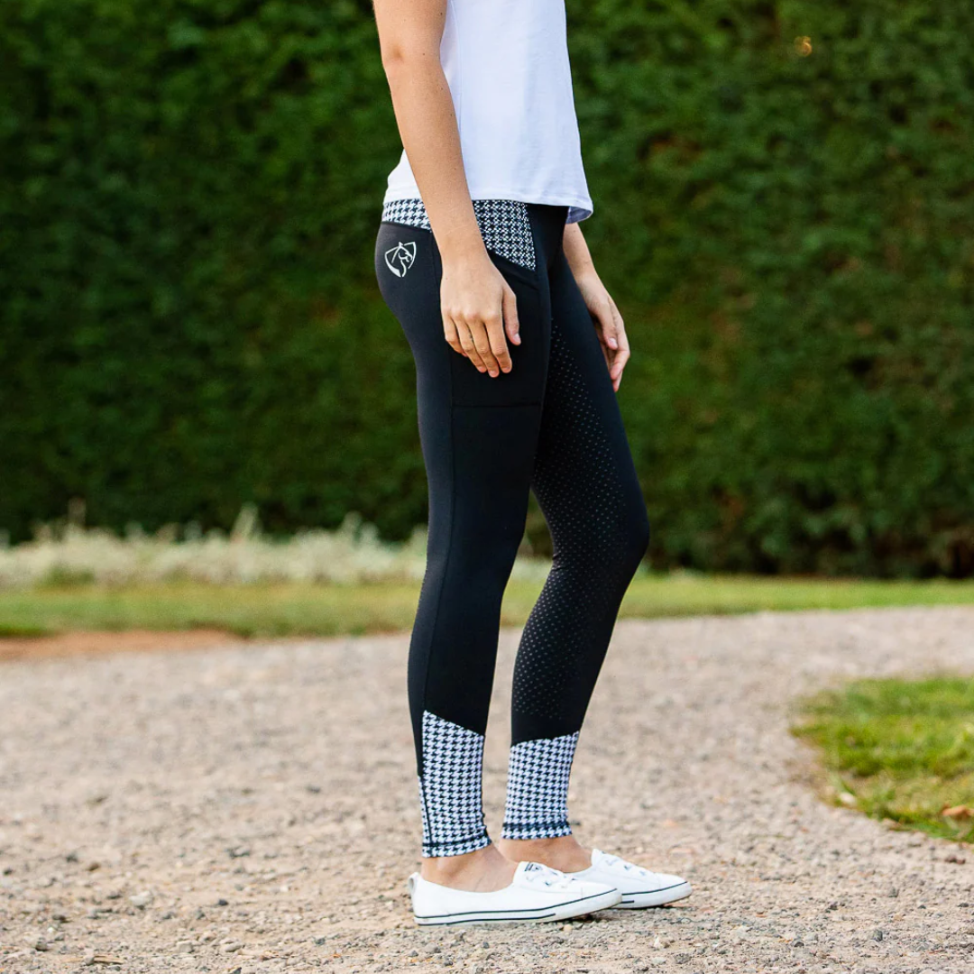 Performance Tights - Black Houndstooth