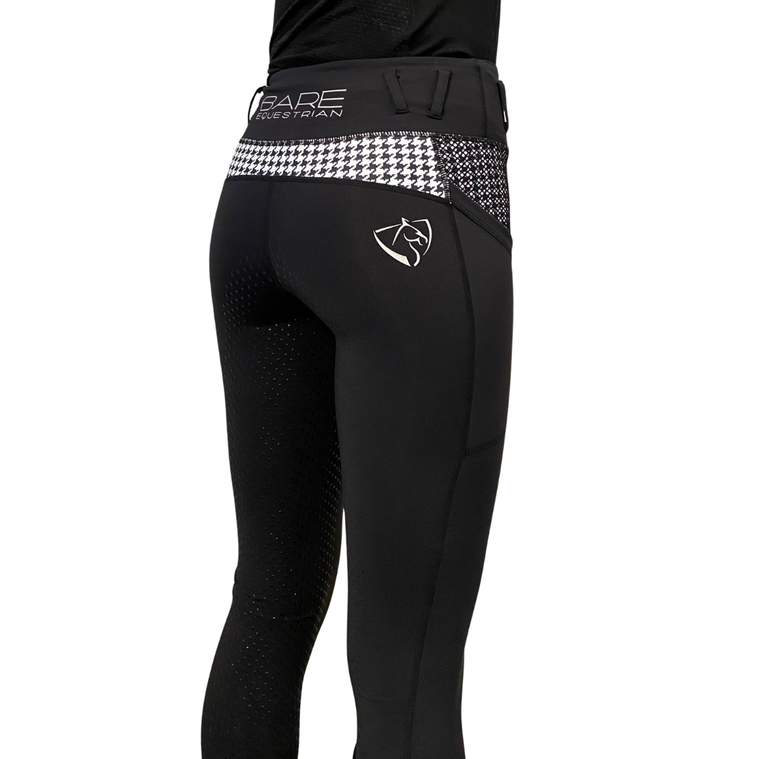 Youth Performance Tights - Black Houndstooth
