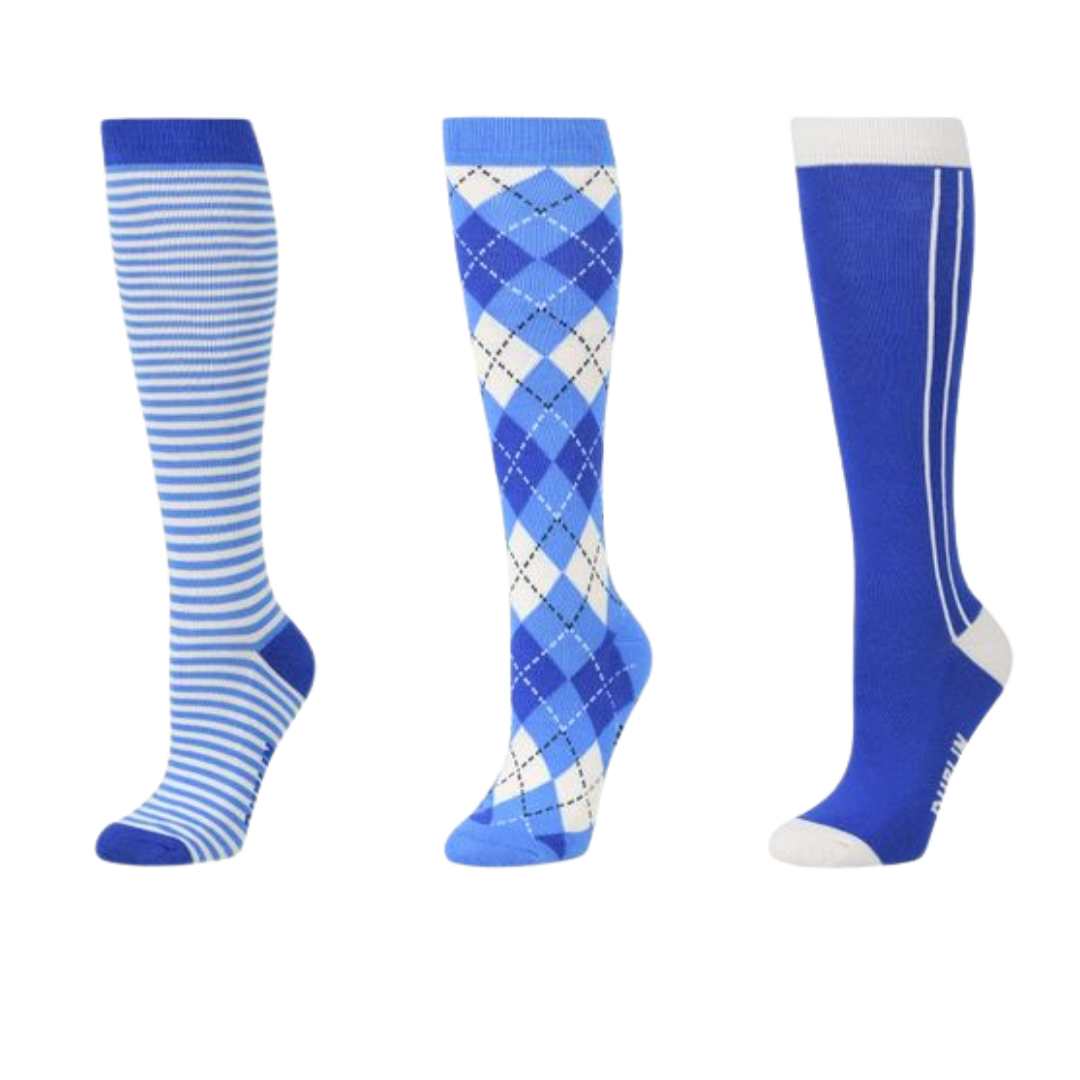 Adult 3 pack Socks - Cornflower Classic