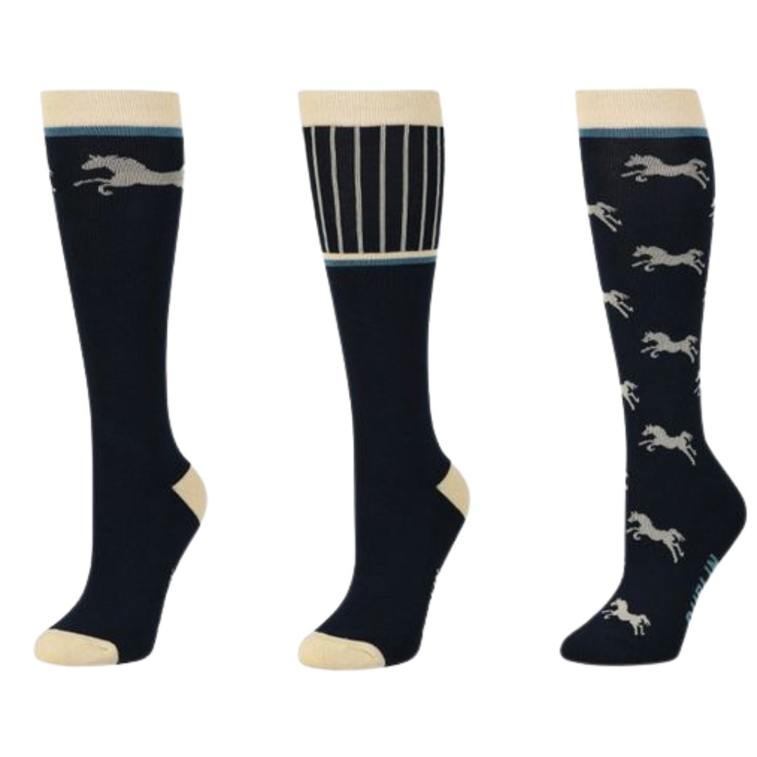 Adult 3 pack Socks - Classic Horse