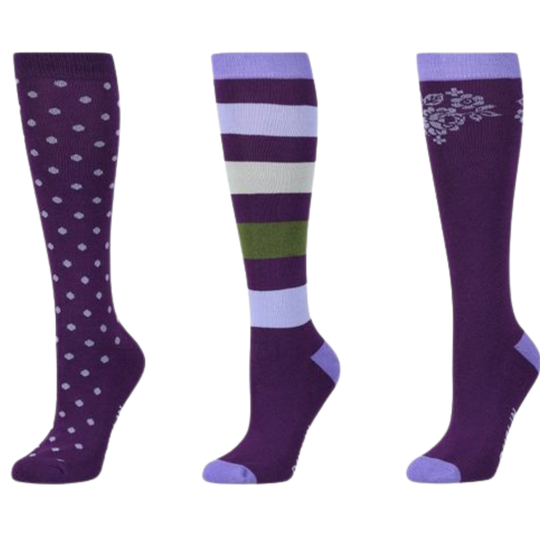 Adult 3 pack Socks - Rose Garden